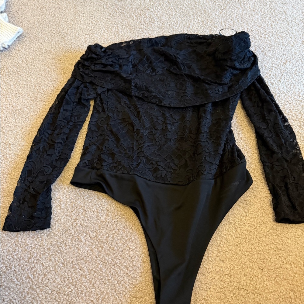 AFRM Black Lace Bodysuit